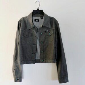 KK Olive green blazer, Button down jean jacket